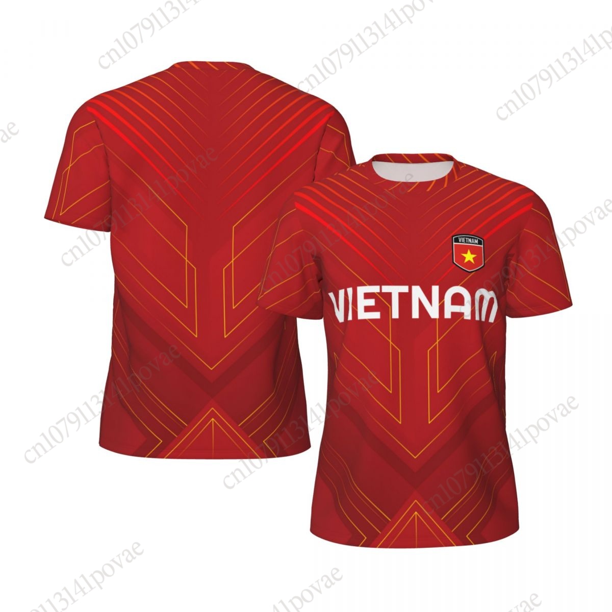 Badminton Vietnam - Koszulki z flagą Wietnamu Męskie Damskie